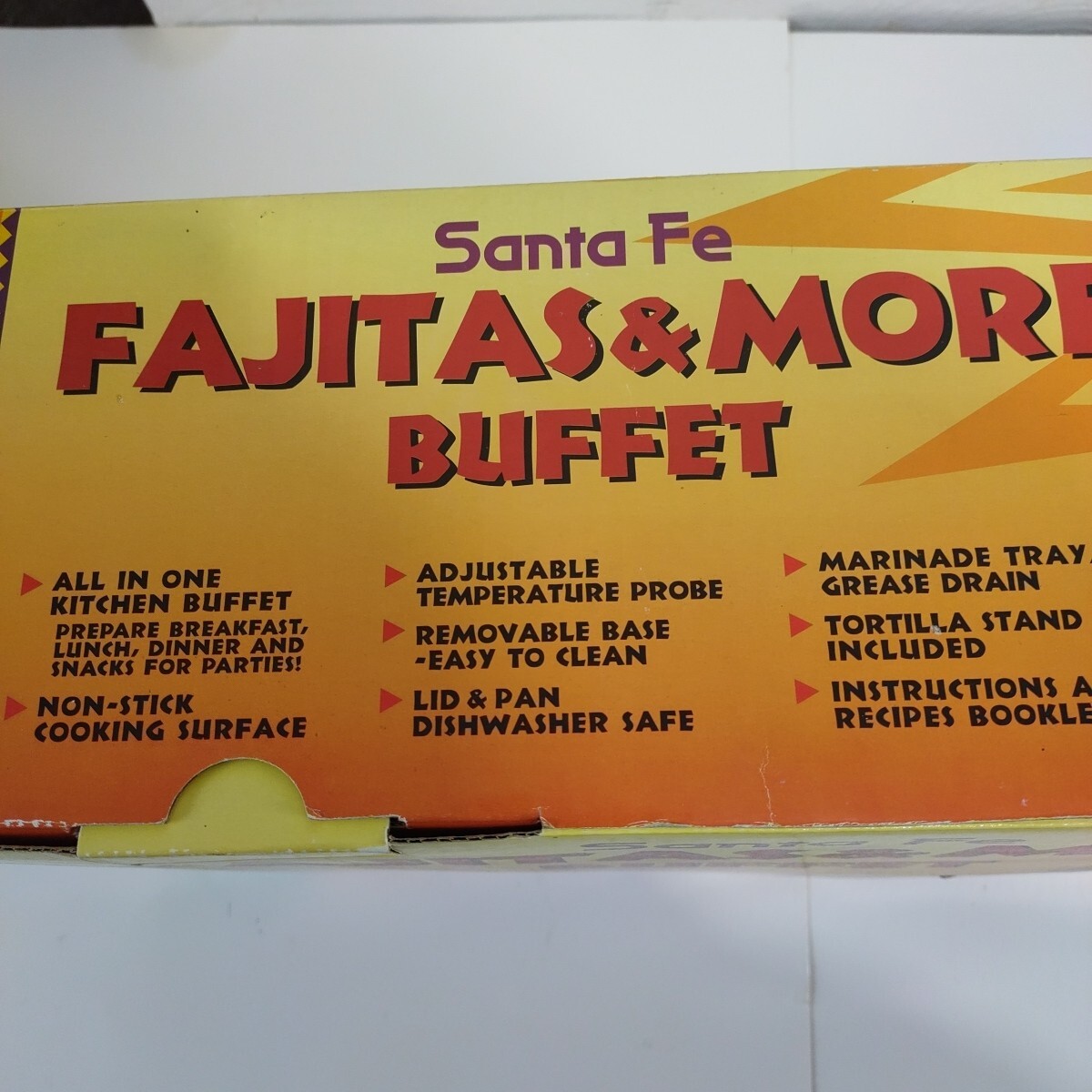 Santa Fe Fajitas & More Buffet Taco Burrito Fajita Maker Skillet NEW – OPEN BOX