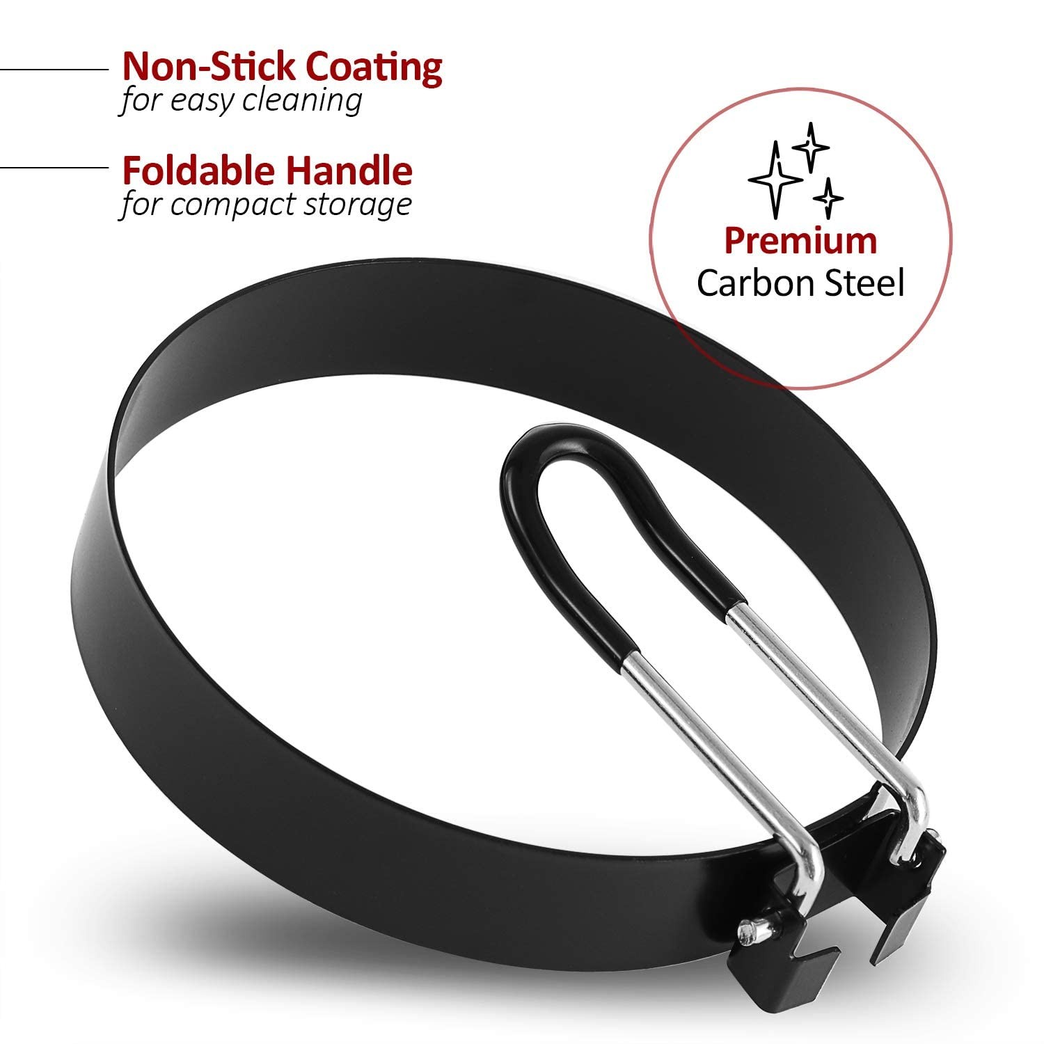 Eggs Rings, 4 Pack Stainless Steel Egg Cooking Rings, Pancake Mold for Frying Eg