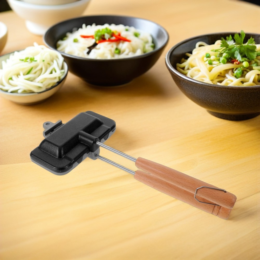 Hot Dog Toaster | Hot Sandwich Maker | Double-Sided Baking Pan with Wooden