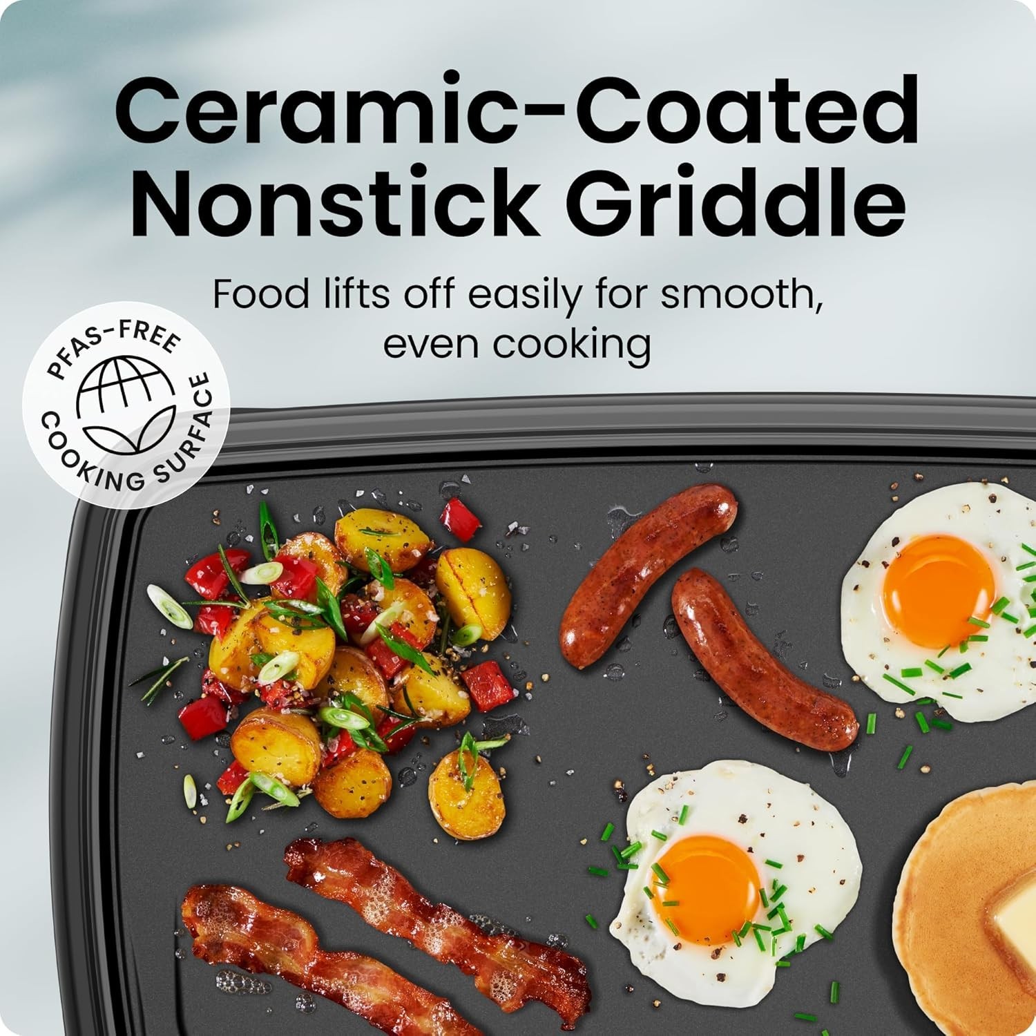 Versatile XL Electric Griddle 1500W with Immersible Design & Slide-Out Tray