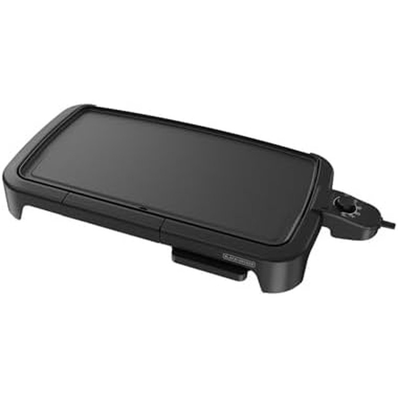 Extra Large Non Stick Griddle W/ Warming Tray 1500W Adjustable Thermostat New
