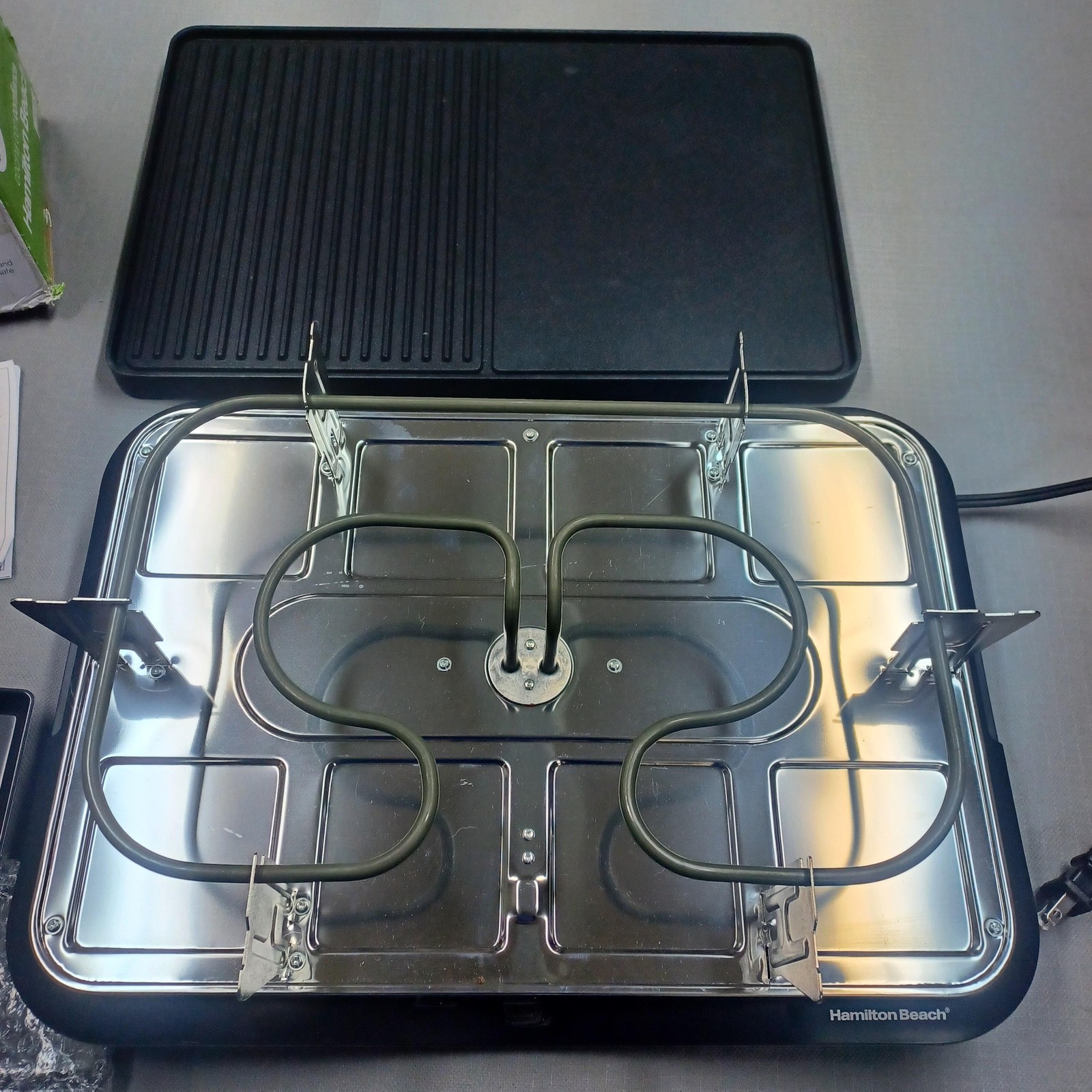 Hamilton Beach Raclette Grill 31612-MX Black Portable Party Grill 1300W Nonstick