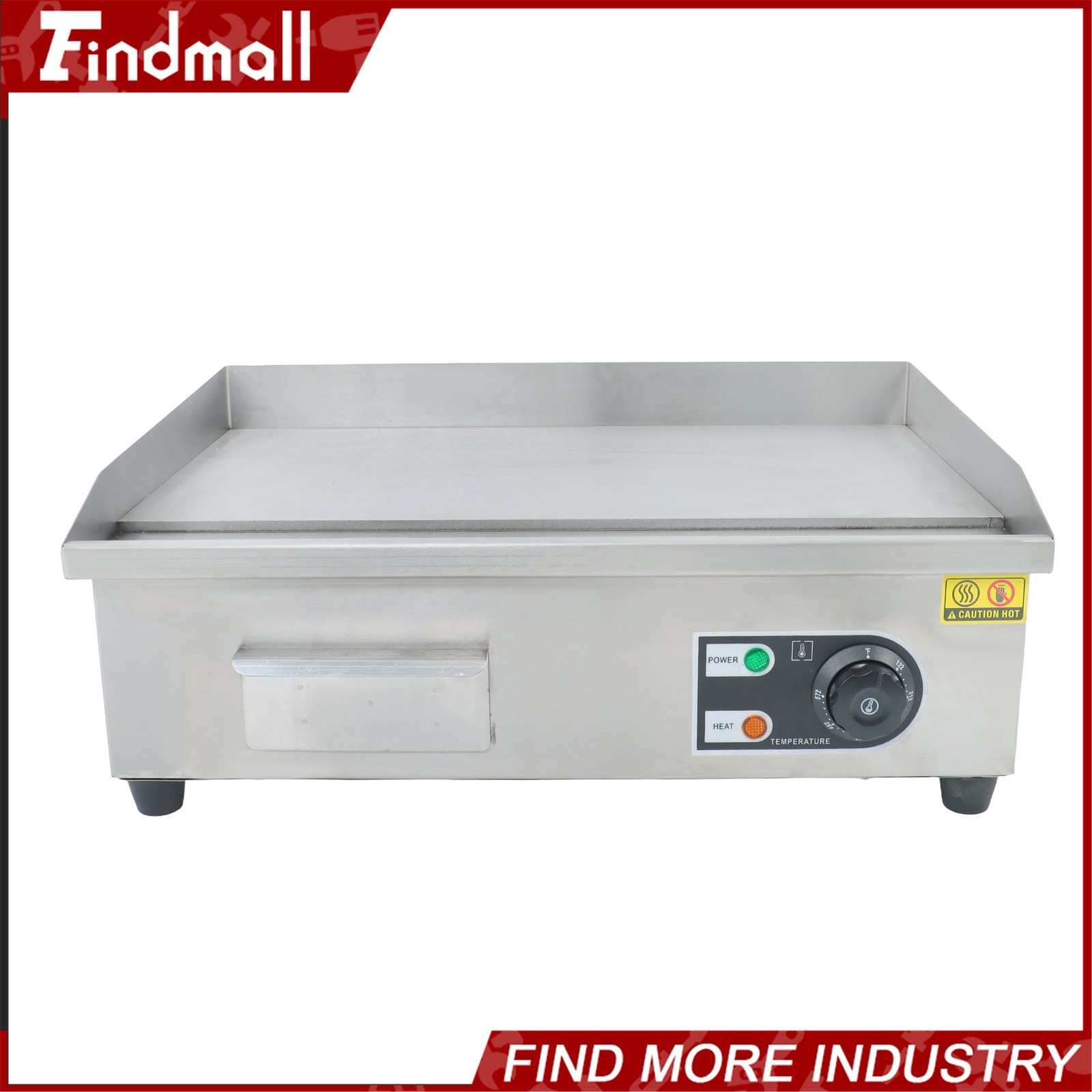 Commercial Electric Griddle 1600W 22″ Stainless Steel Flat Grill 50-300℃