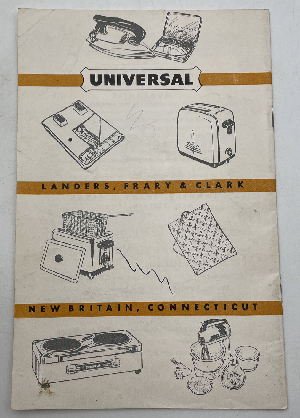 Universal Sandwich Grill Owners Manual Round The Clock Recipe Book Guide 21-2179