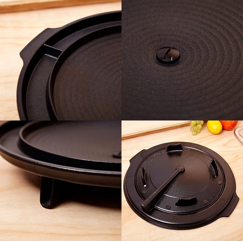 Korean Style Steamed Egg Samgyupsal Grill Plate Pan Barbecue BBQ, Made in Korea