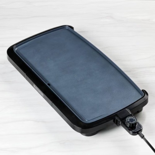 BLACK+DECKER 20" Family-Sized Electric Griddle Black: Nonstick, Tabletop