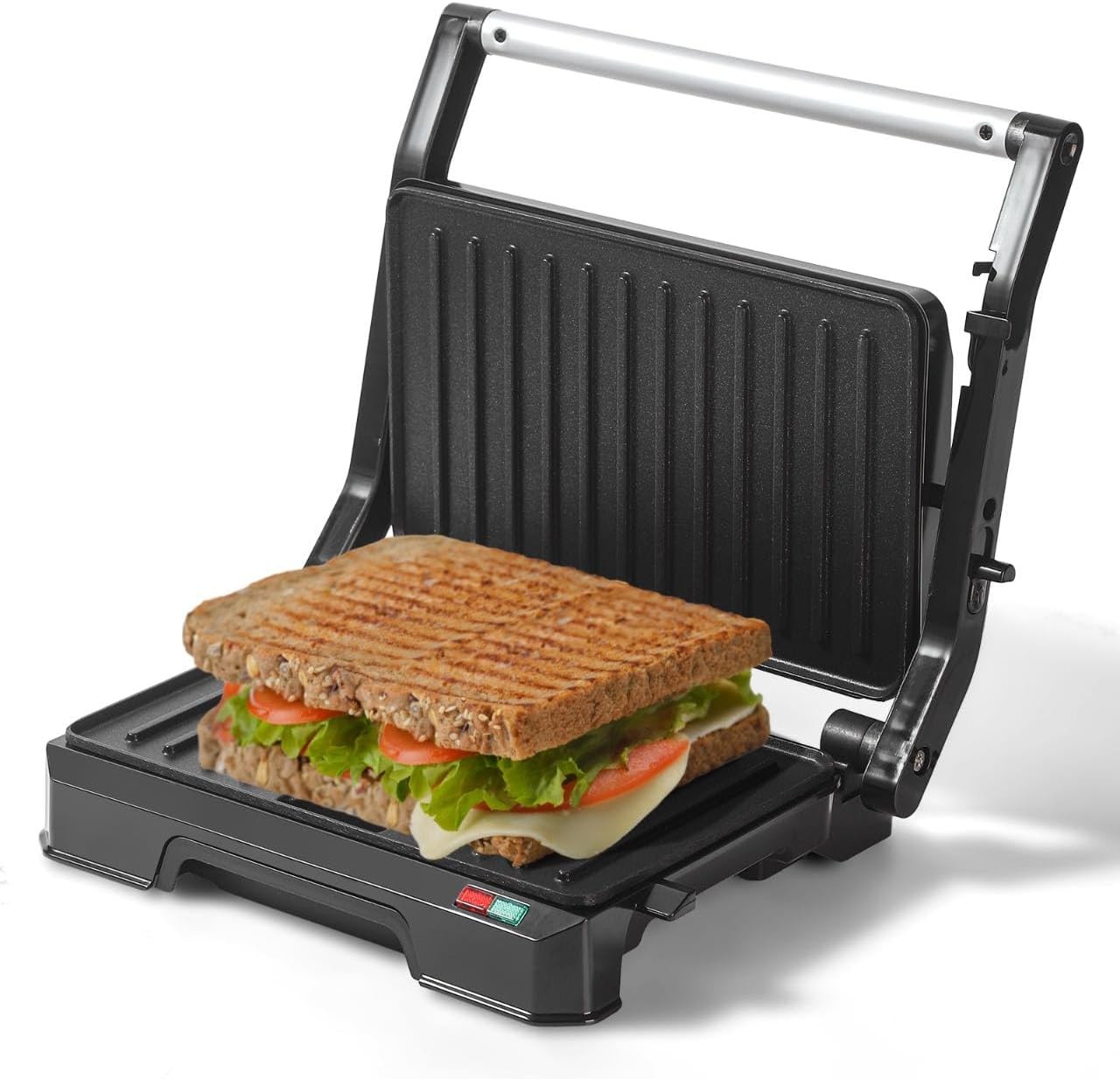 Small Panini Press Grill Sandwich Maker 3 in 1, Open 180 Degrees for Grill | …
