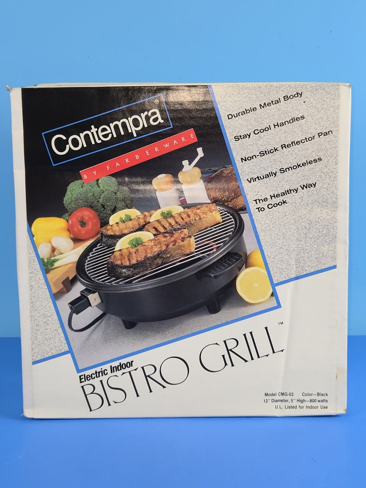 Contempra Electric Indoor Bistro Grill Black CMG- 02 NOS!!