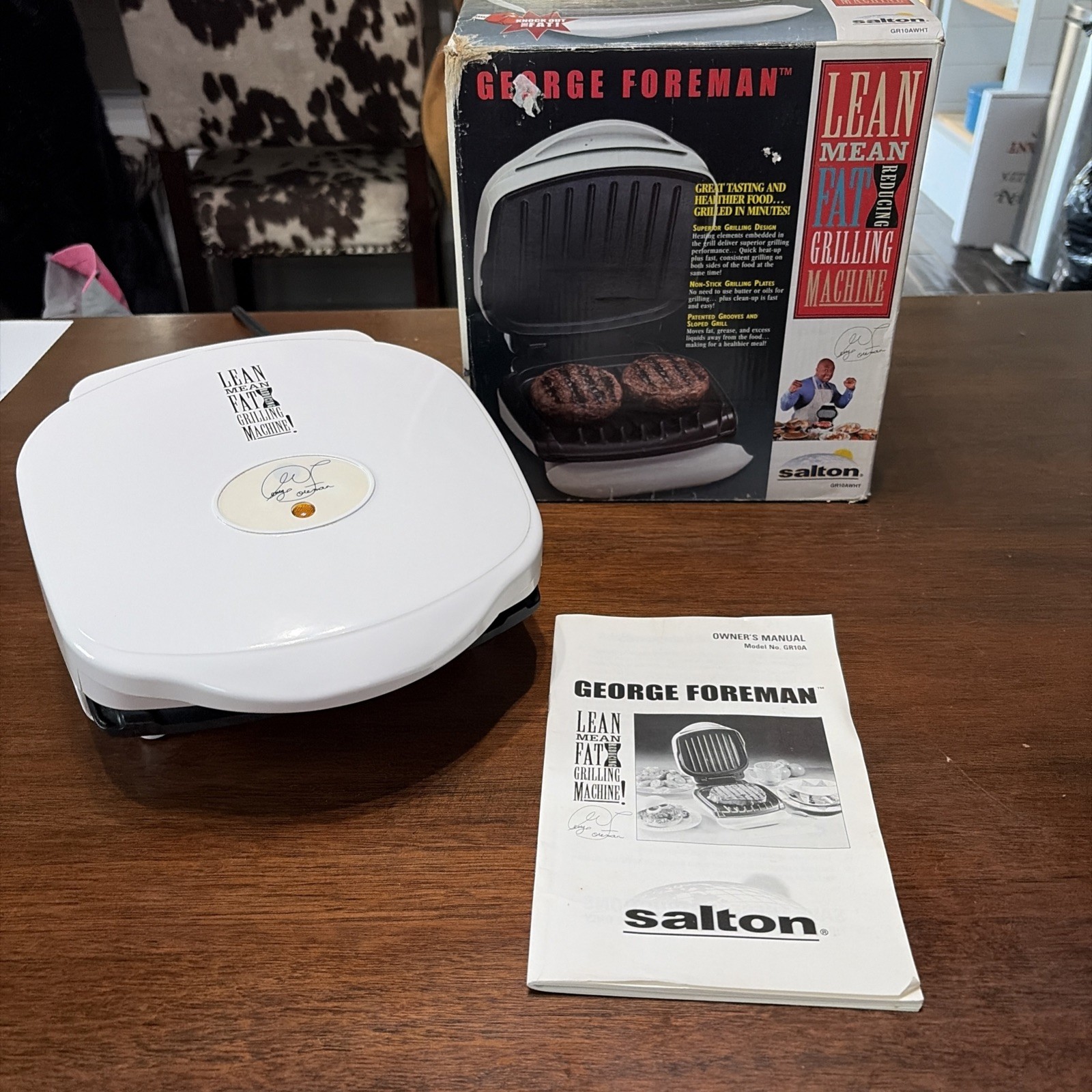 George Foreman Lean Mean Fat Reducing Grilling Machine GR10A White Works
