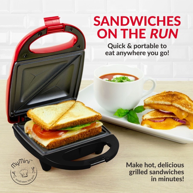 Compact Sandwich Maker Toaster Nonstick Electric Quick Cooker Kitchen Appliance