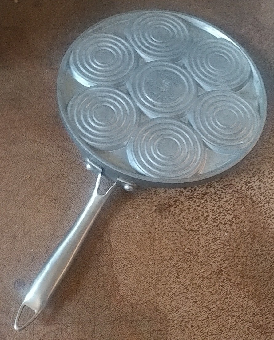 Nordic Ware Mini Waffle Pan Skillet Griddle Aluminum Oven Proof EUC