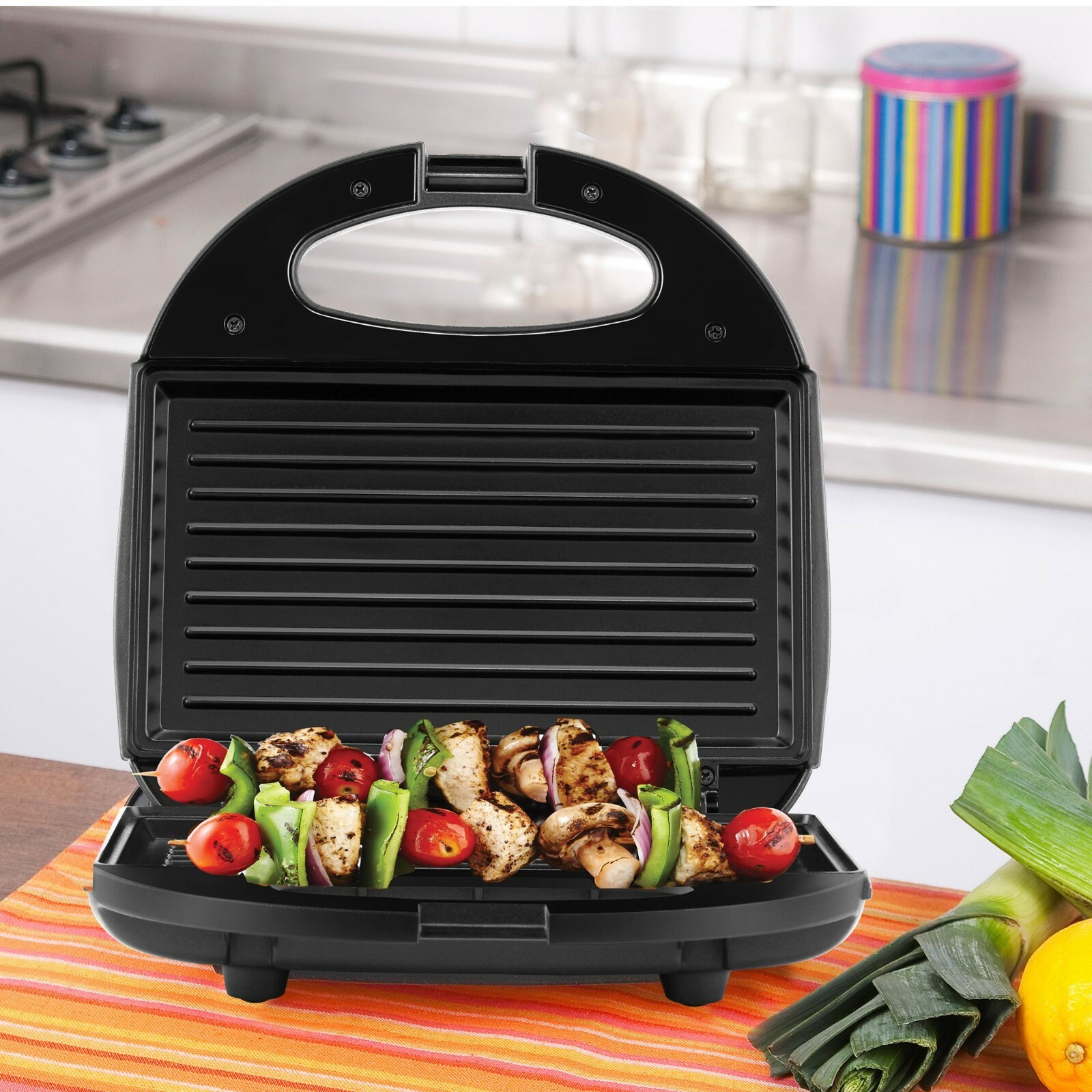 CONTACT GRILL, 2-SERVE, BLACK Let It Grill (A/7/2)