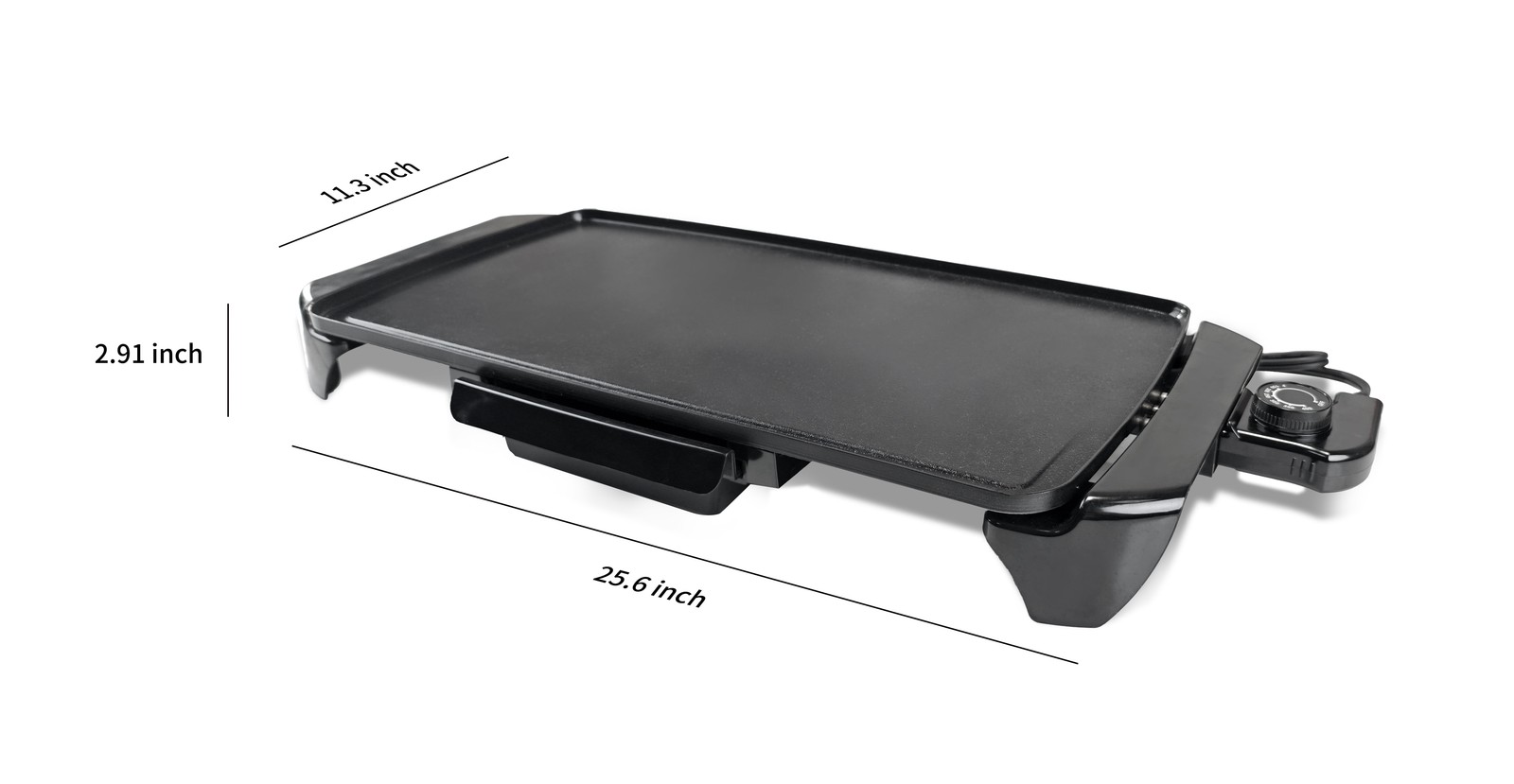 20” Electric Griddle – Non-Stick, Temperature Control,1500 W,Ceramic Coating