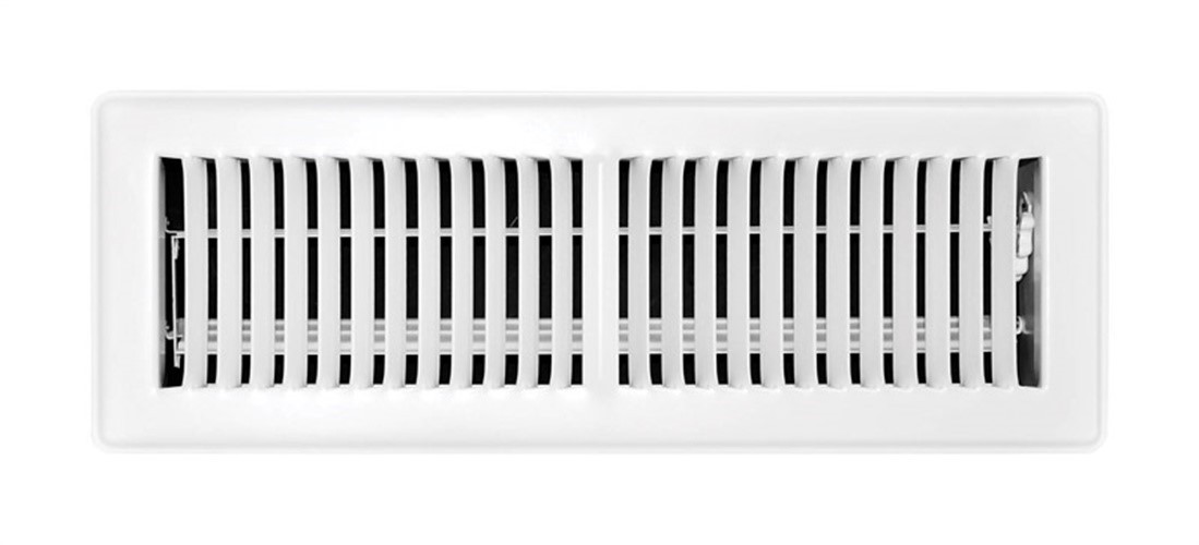 Tru Aire C150MWT 04X14 Steel Powder Coated White Floor Register 14 x 4 in.