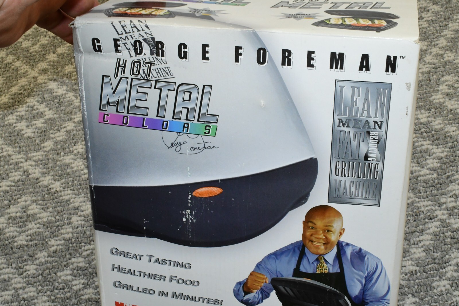 George Foreman Lean Mean Fat Reducing Grilling GR10ASCAN – NEW IN BOX – NOS