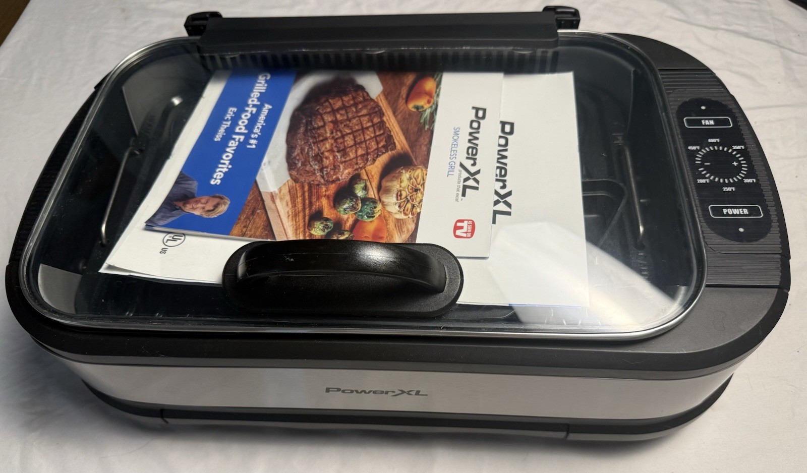 PowerXL Smokeless Grill Pro Indoor Electric Grill 13.75”x8” AirFlow Nonstick