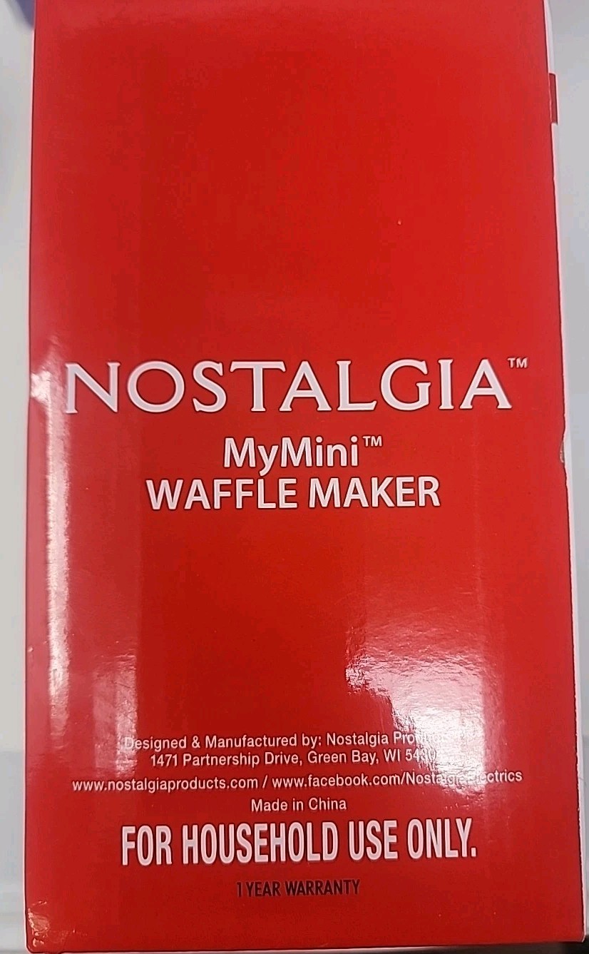 Nostalgia MyMini Deluxe Griddle Red Non Stick 5″ Mini Compact Pancake Maker New