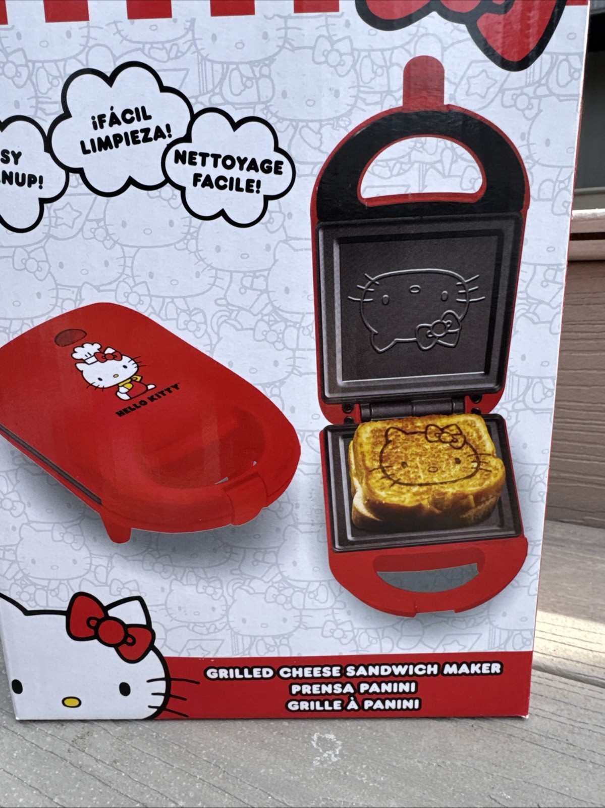 Hello Kitty Grilled Cheese Maker Red 💖😺🌷🌹 – New Non-Stick Sandwich Press