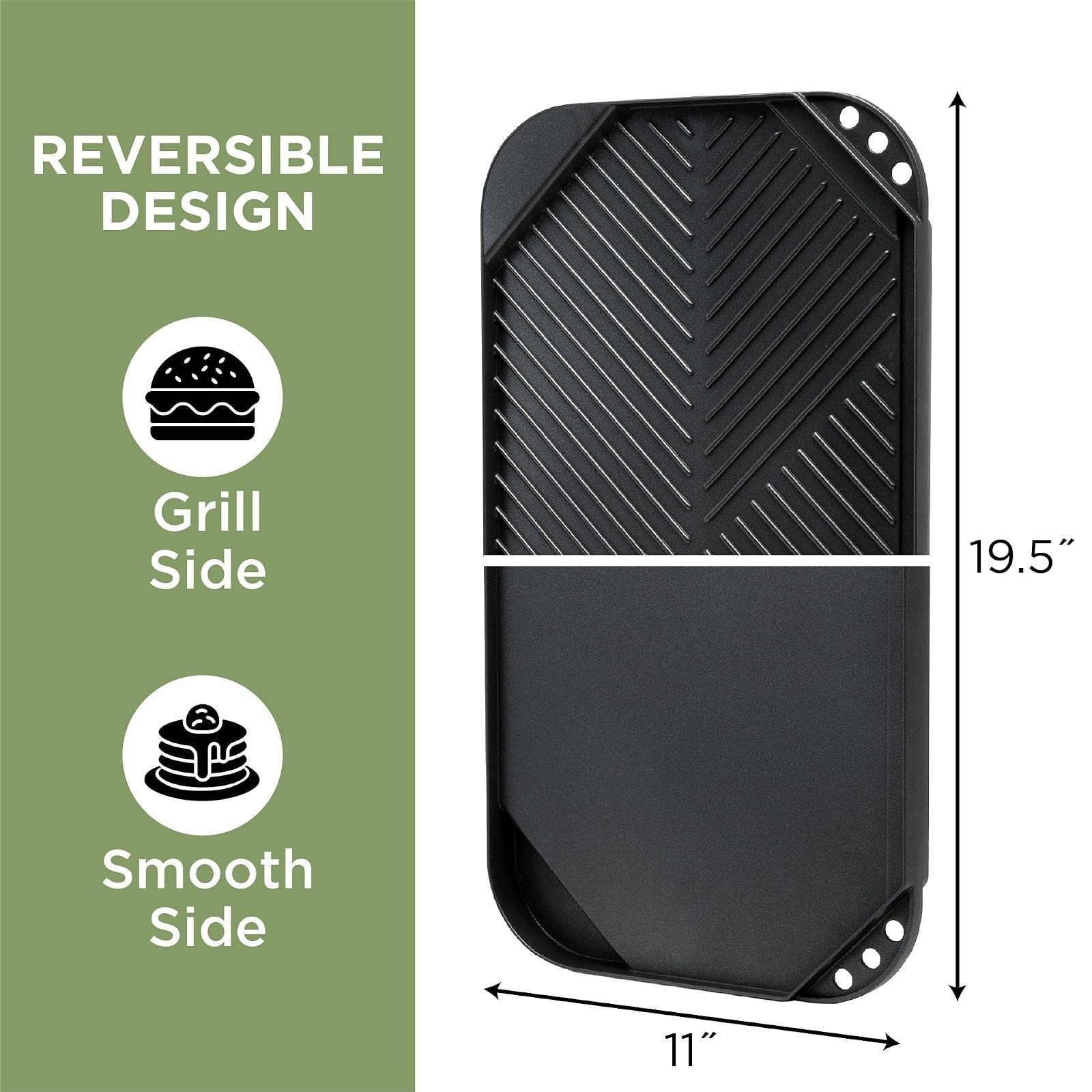 Ecolution Reversible Grill/Griddle Pan, Non-Stick, Dishwasher Safe