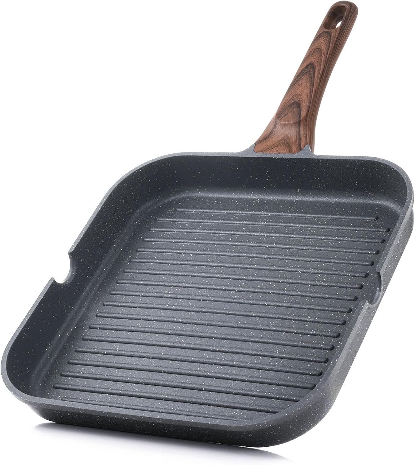 Nonstick Griddle Grill Pan Pro-Grid Reversible Grill & Griddle Pan Two Burner