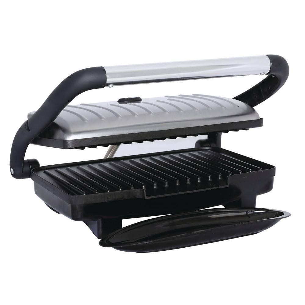 Brentwood Appliances Panini Press 1000-W Nonstick Metallic Floating Lid Compact