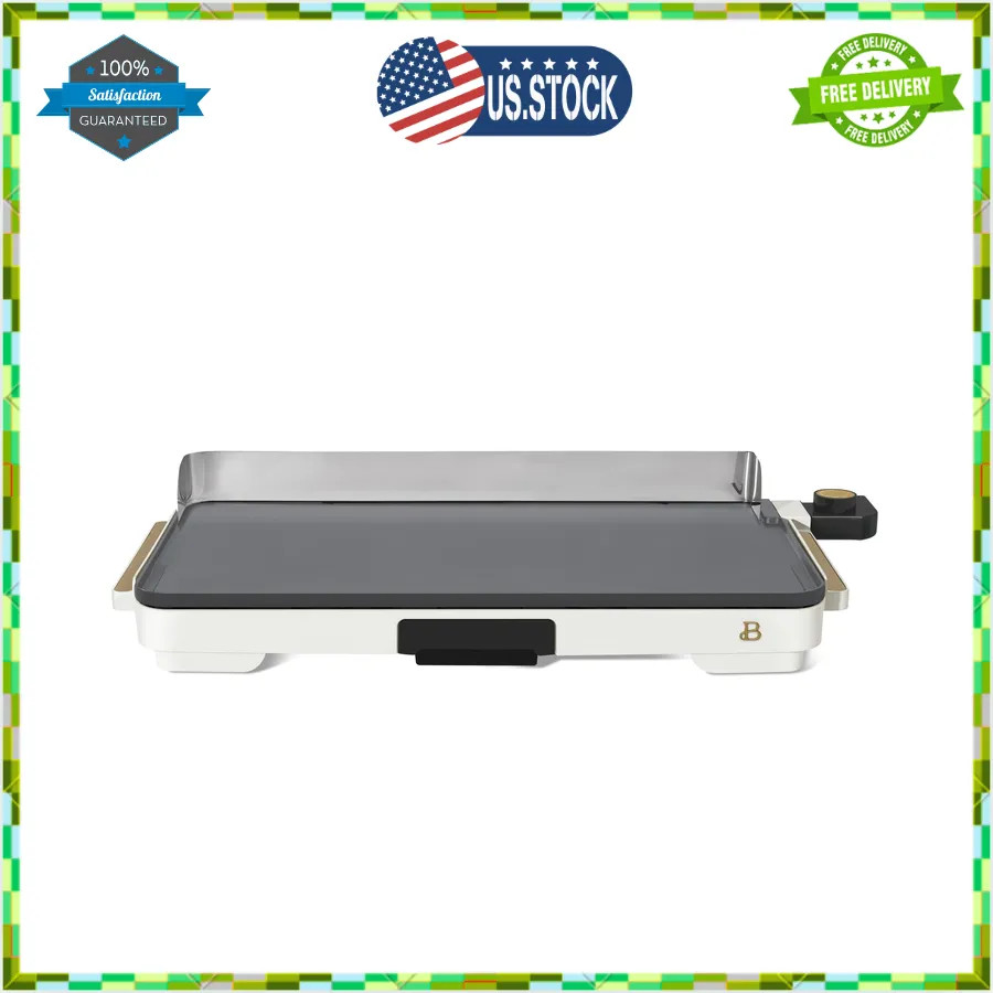 Beautiful XL Electric Griddle 12 x 22 Nonstick White Icing by Drew Barrymore