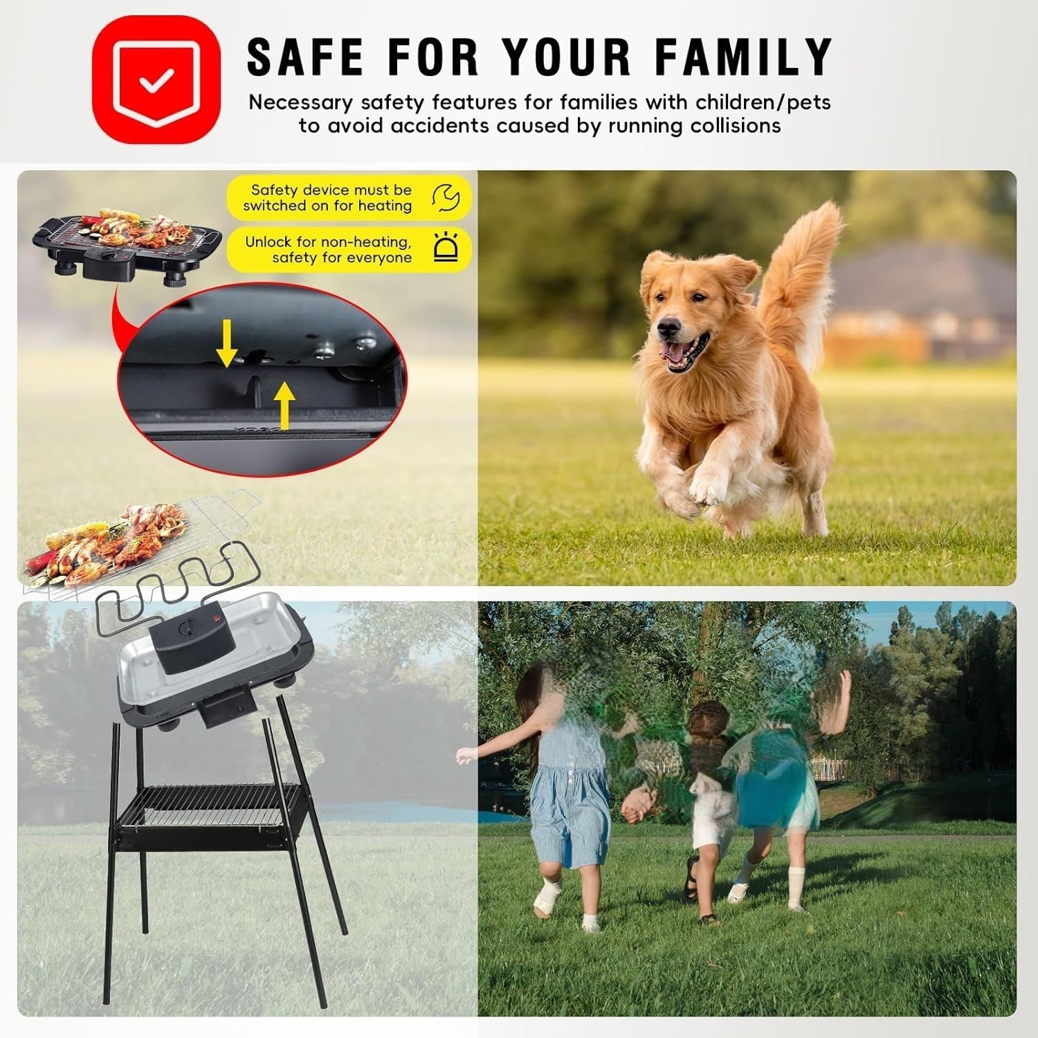 NEW Electric Grill Smokeless BBQ Portable Indoor Outdoor Stand YD301