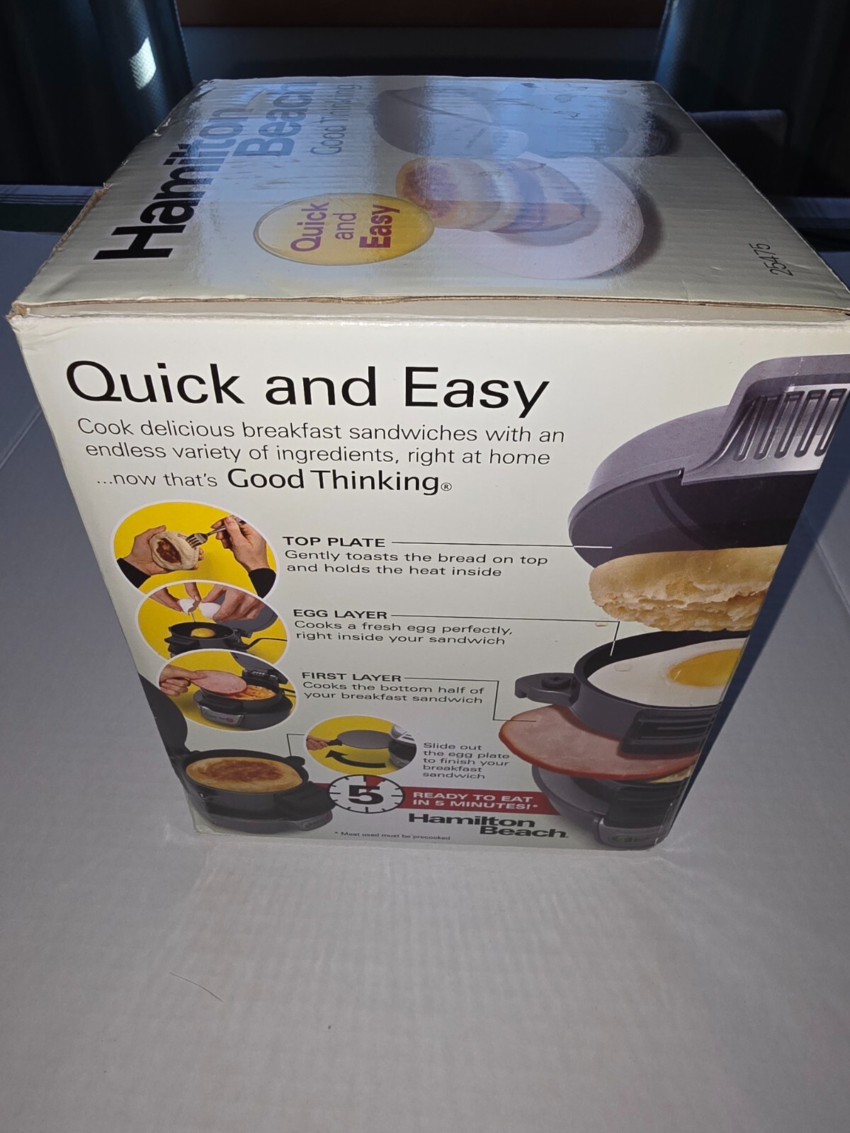 Hamilton Beach 25475 Breakfast Sandwich Maker – Silver