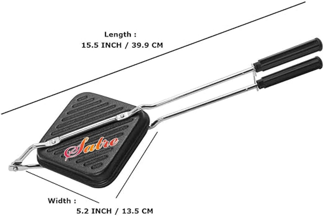 Grill Sandwich Maker And Toast Sandwich Maker With Non-Stick Cookware, Black