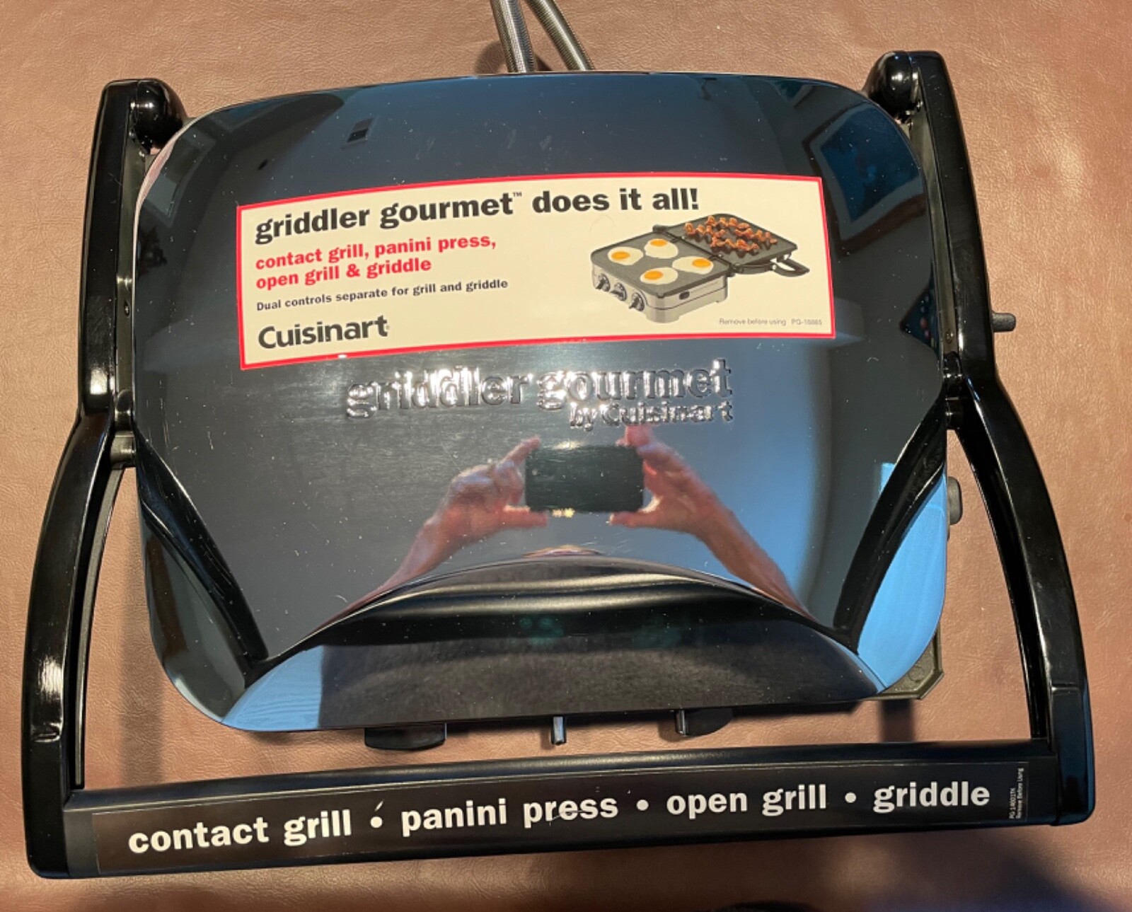 Griddler Gourmet by Cuisinart Electric Panini Grill Griddle Model No. GRID-8PC