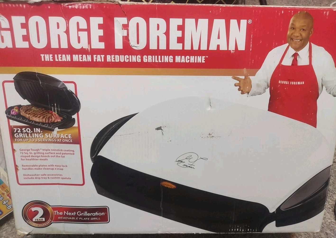 George Foreman Next Grilleration 72 Sq. Inch Surface Indoor Grill Read!
