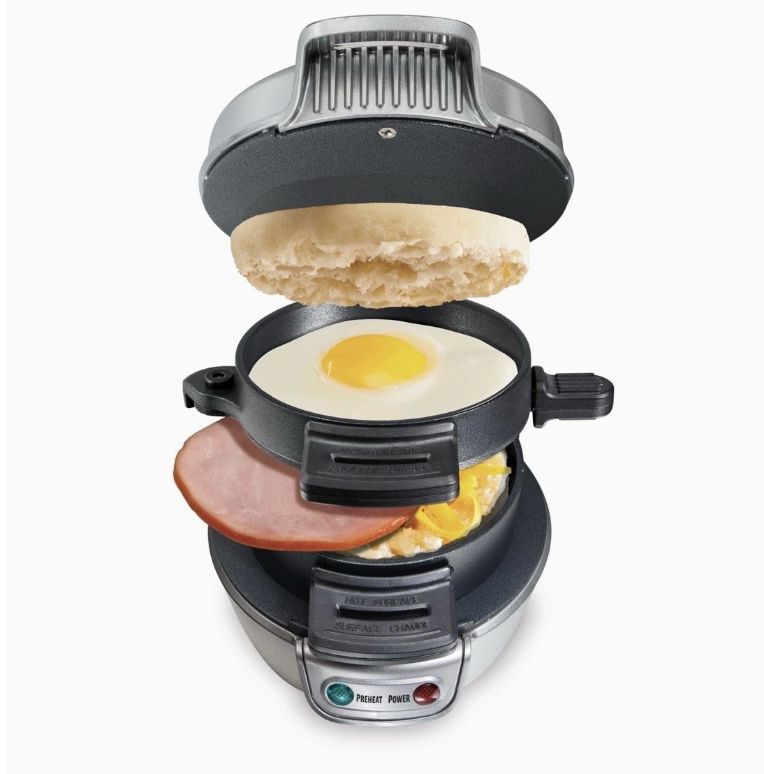 Hamilton Beach Breakfast Sandwich Maker/Toaster – Silver – 25475A – NEW