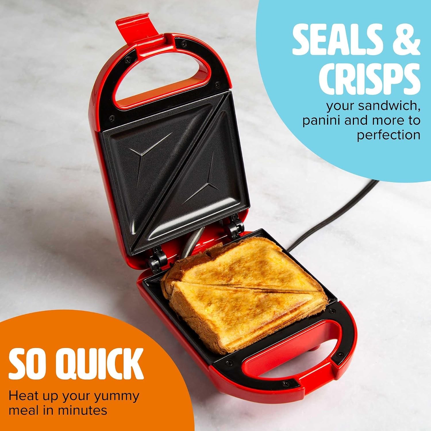 Mini Sandwich Maker Makes Sandwiches Paninis Grilled Cheese Desserts