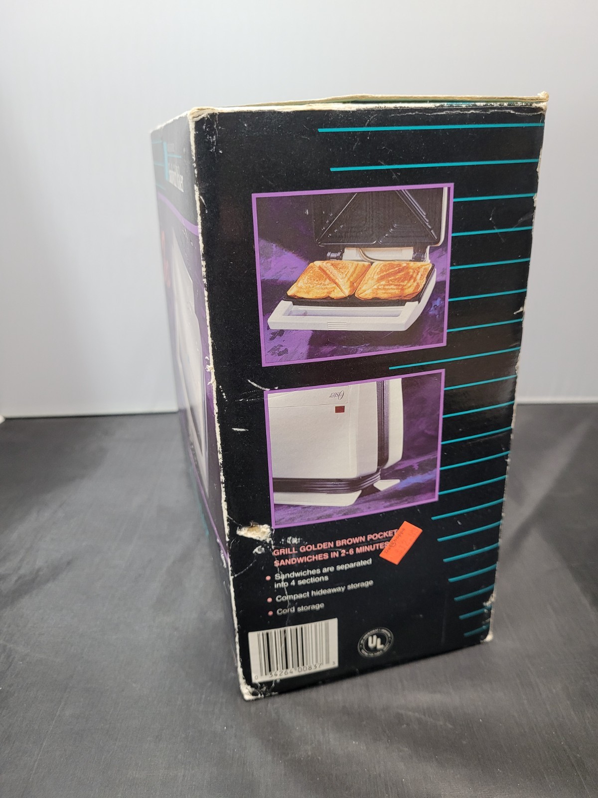 Vintage 1989 Oster Designer Sandwich Maker Electric Grill #714-20 White