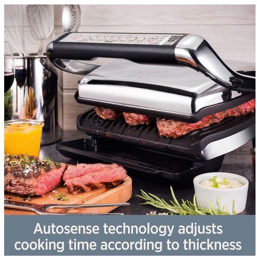 All-Clad Stainless Steel XL Electric Indoor Grill with AutoSense Technology