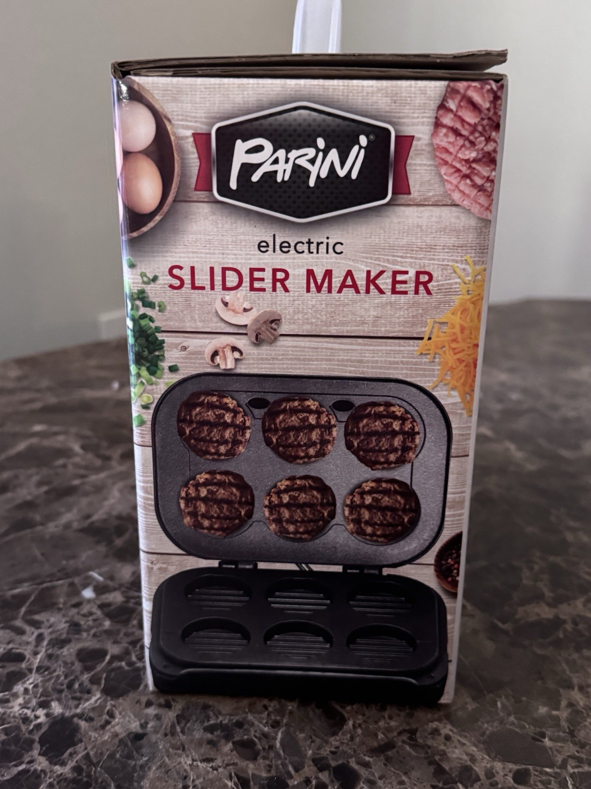 Parini Electric Slider Maker Non Stick Surface Grills 6 Sliders Factory Sealed