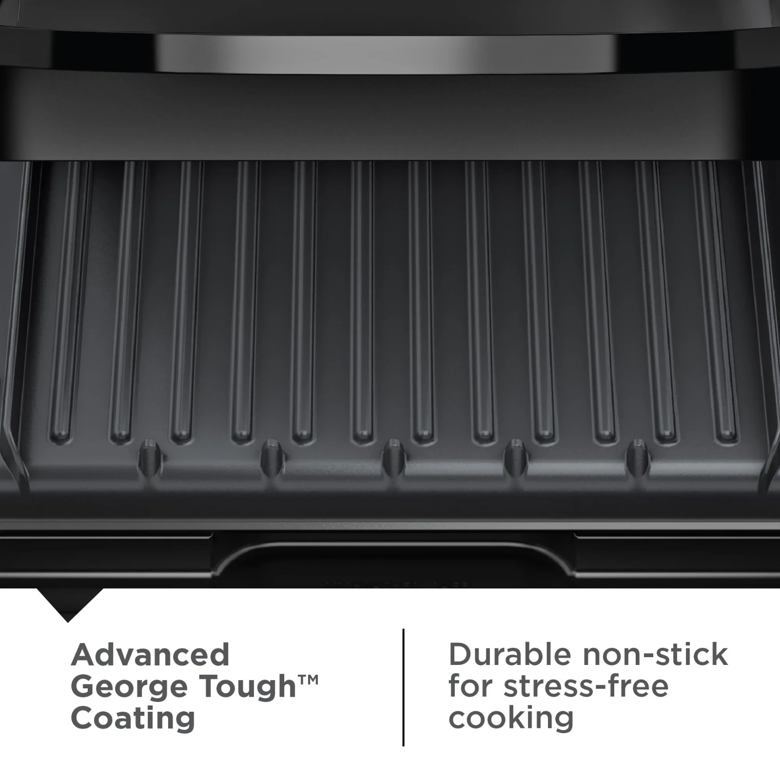 George Foreman 4-Serving Non-Stick Removable Dishwasher Safe Plates, Grill