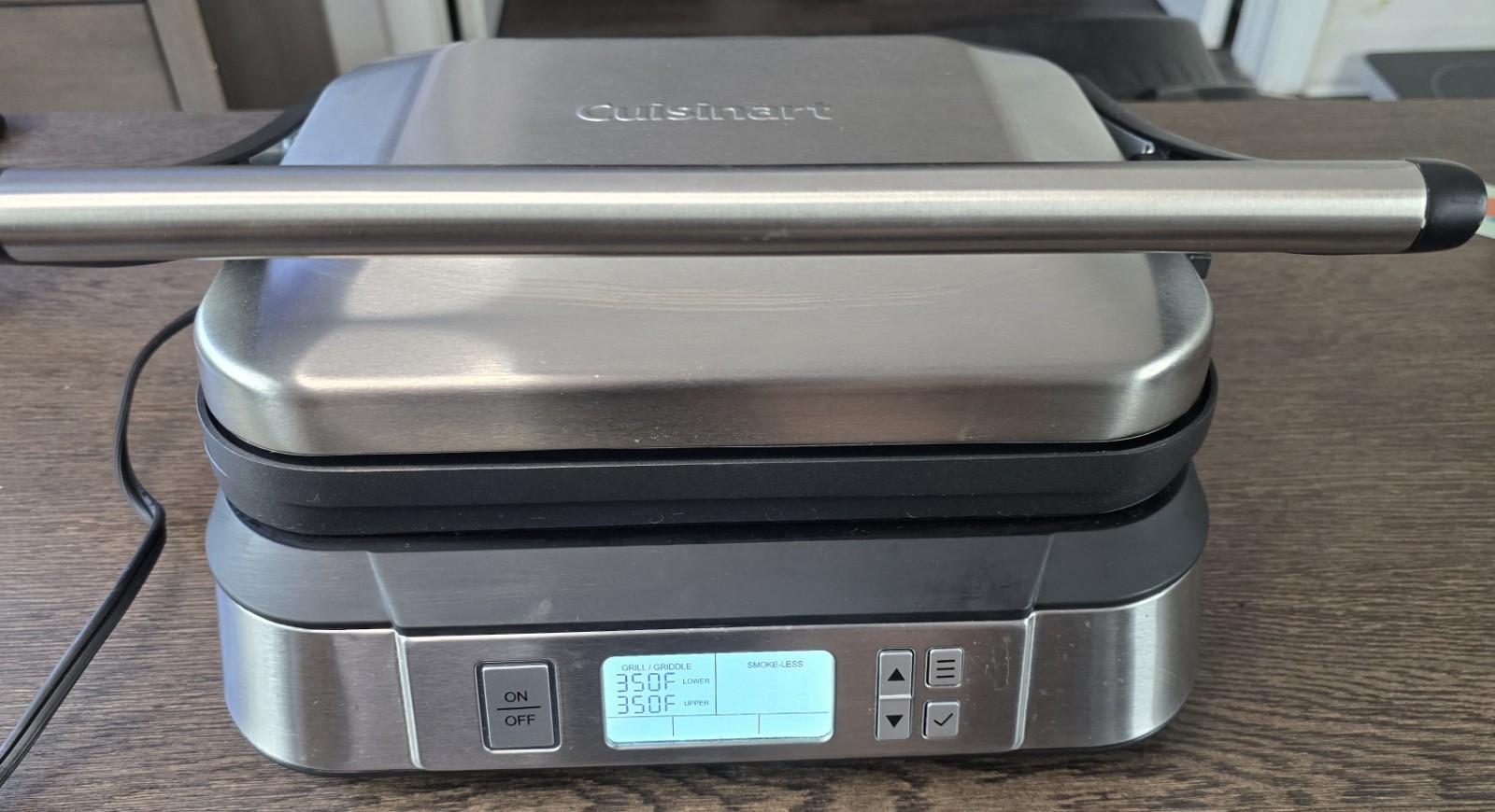Griddler Indoor Grill Panini Press Cuisinart GR-6S Smoke-Less Contact 1500W