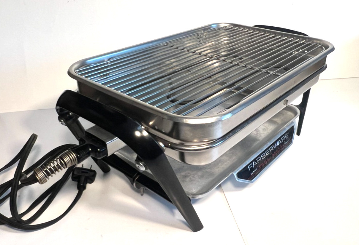 Vintage 1970’s Farberware Open Hearth Electric Broiler Grill Model 450 tested