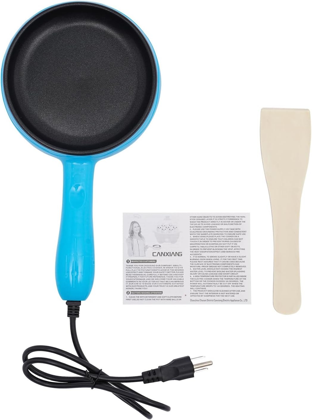 6-Inch Non-Stick Electric Skillet Rapid Heat Up Personal Mini Electric Round