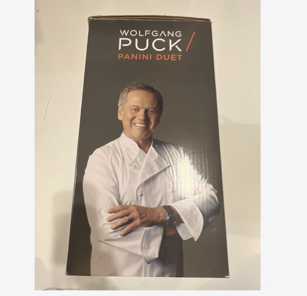WOLFGANG PUCK Panini Duet Sandwich Maker Non-Stick Stainless Steel Brand New