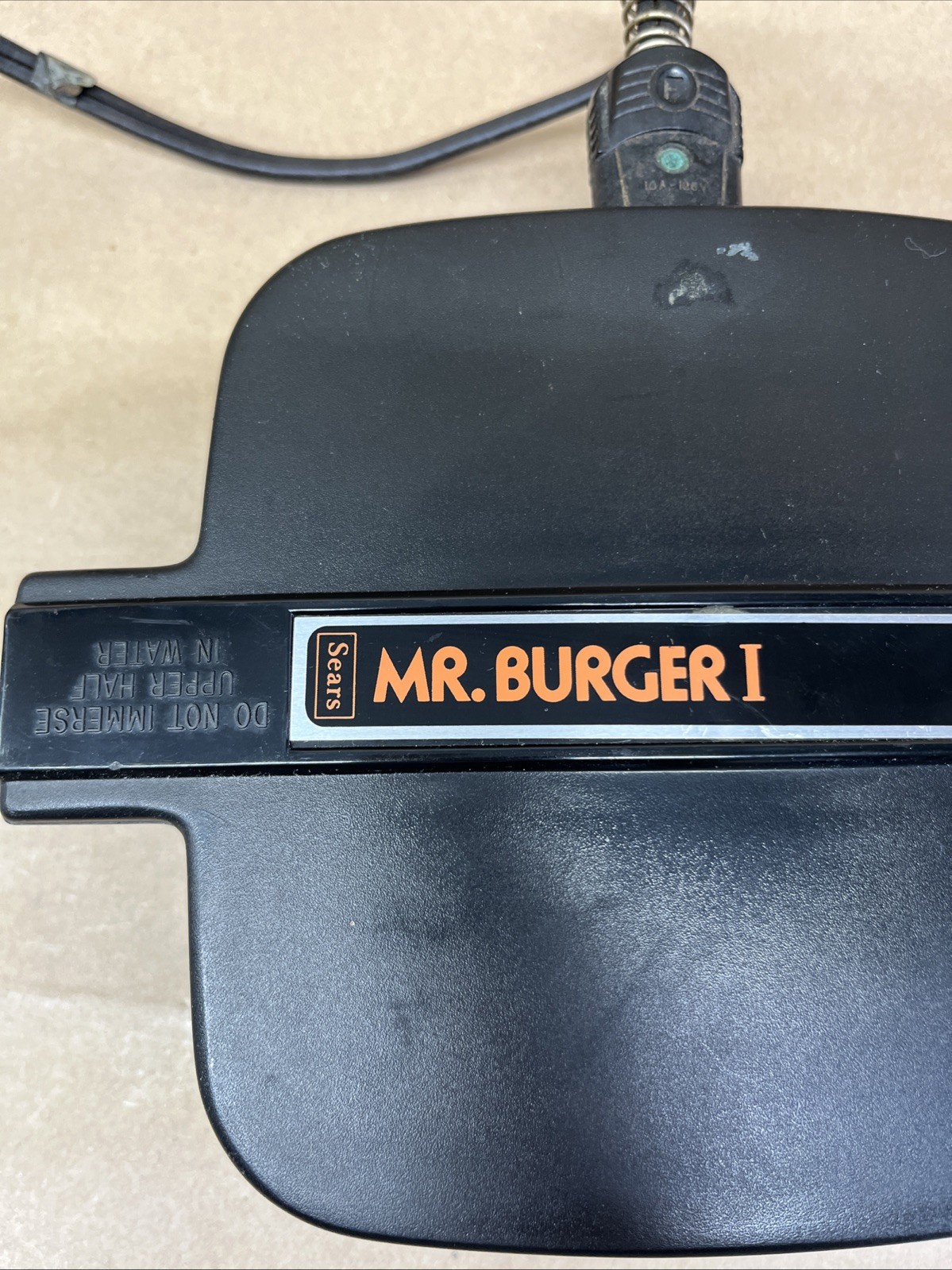 Vintage Sears Mr. Burger I Electric Griddle Kitchen Appliance Single Hamburger