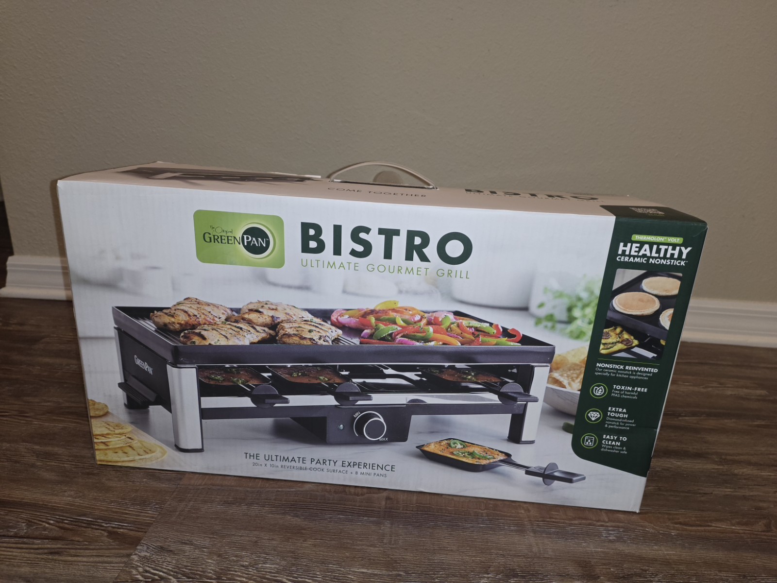 GreenPan Bistro Ultimate Gourmet Grill 1500W Electric Ceramic Nonstick Griddle