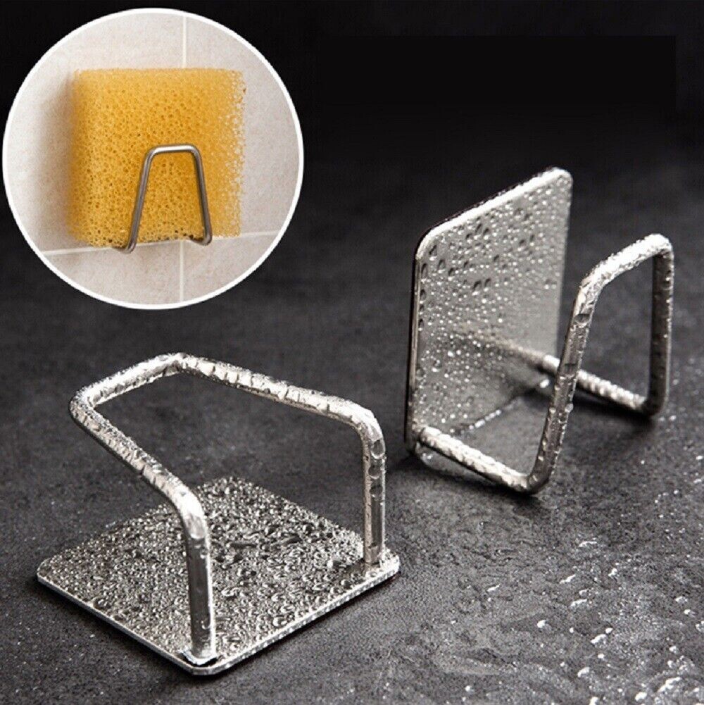 Self Adhesive Stainless Steel Dish Rack Drying Rack Kitchen Wall Hooks Accessori