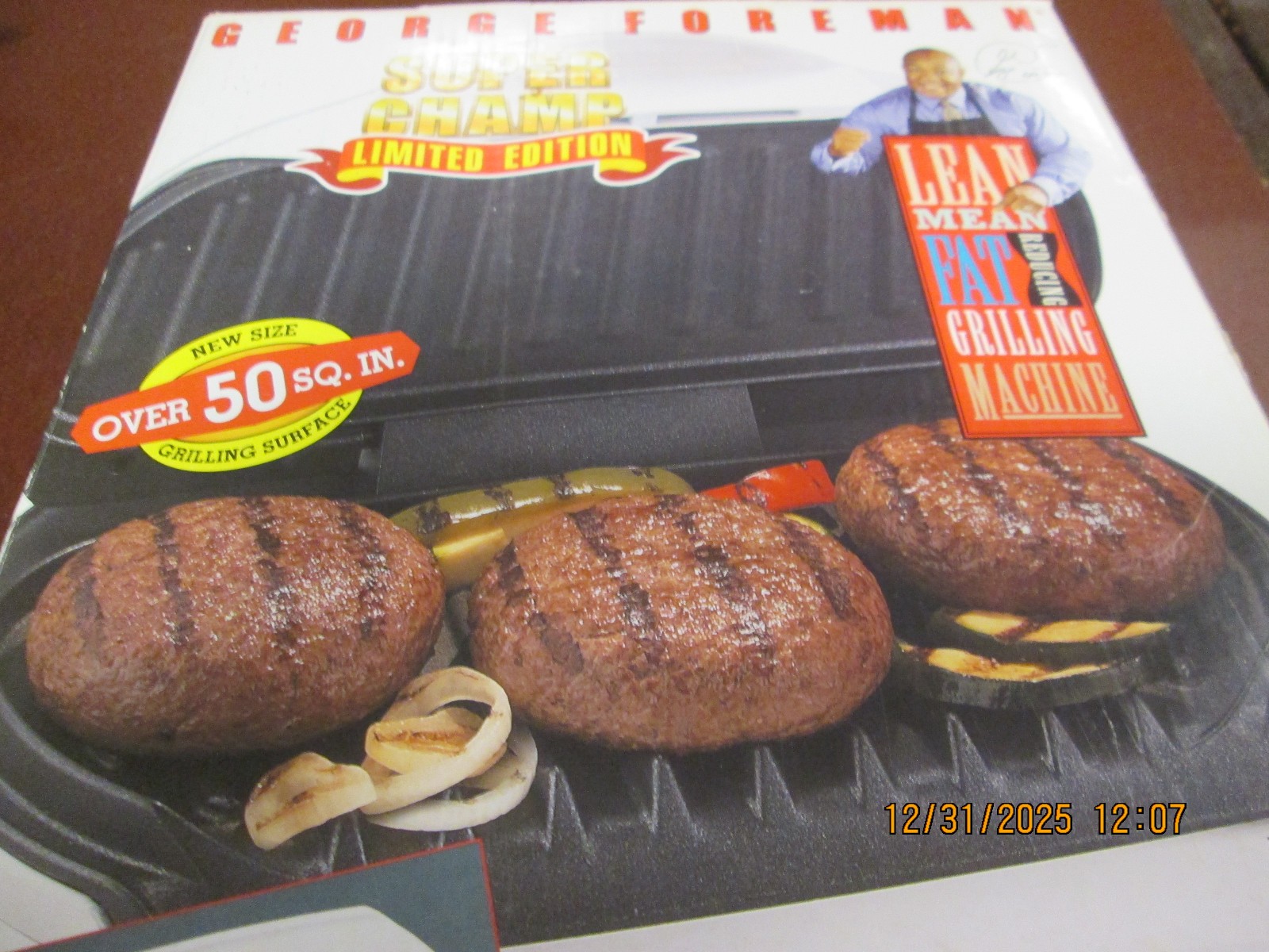 George Foreman Grill Super Champ Limited Edition Salton GR-12 SEALED White