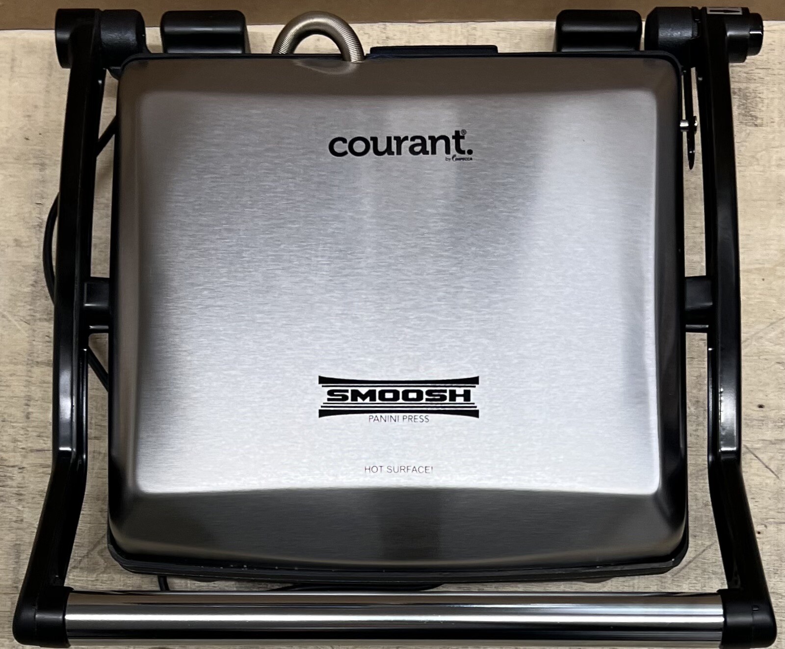 COURANT SMOOSH Panini Press, 180⁰ Griddle, 1400W 4-Servings Delicious Sandwiches
