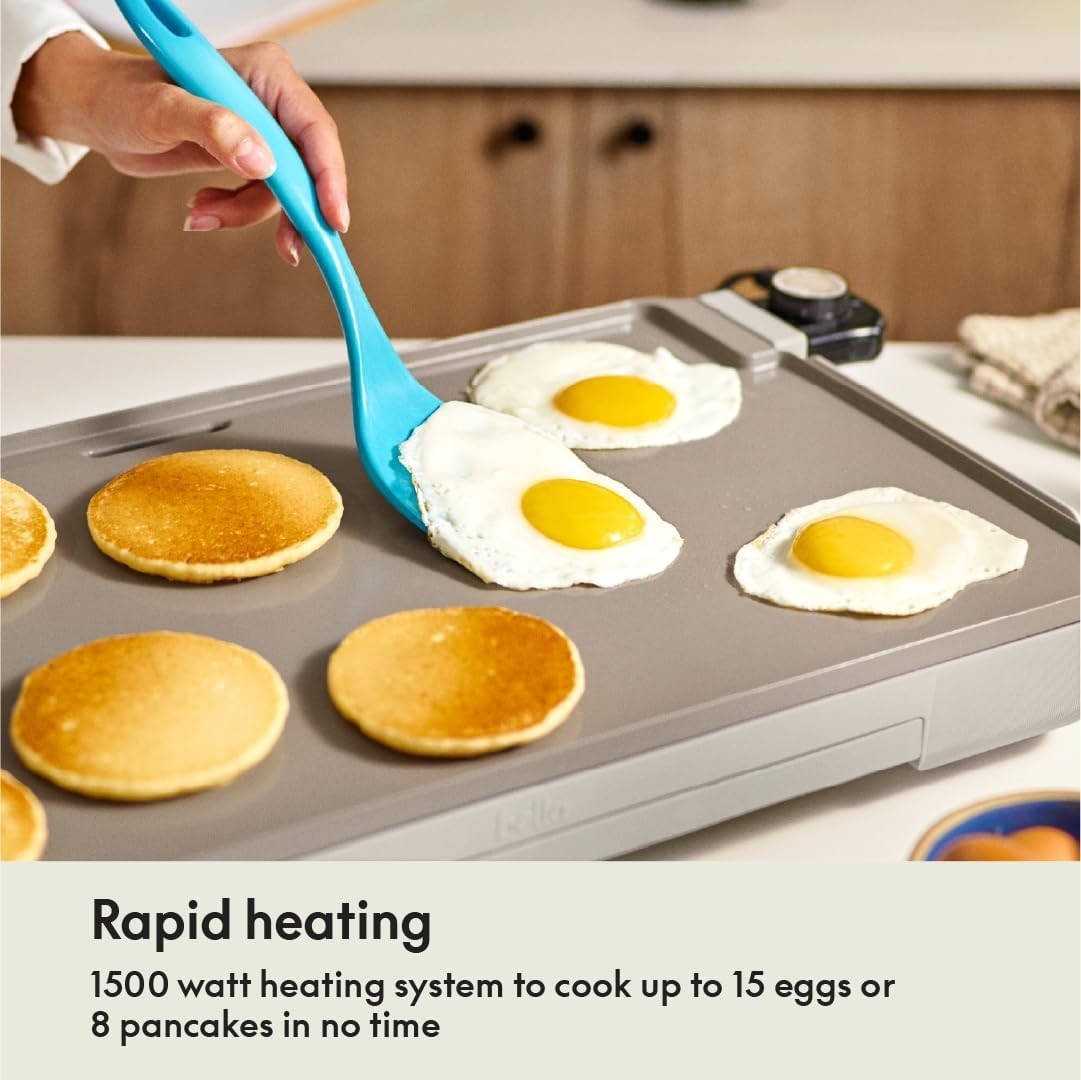 12″x22″ XL Electric Ceramic Titanium Griddle Make 15 Eggs At Once Non-stick