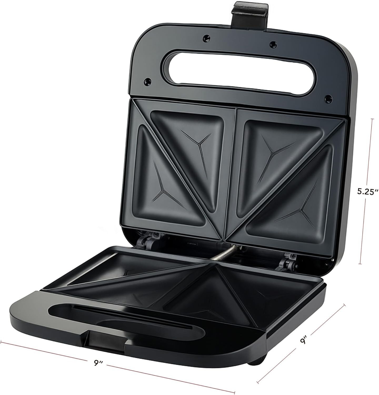 Electric Sandwich Maker with Non-Stick Plates, Indicator Lights, Cool Touch H…