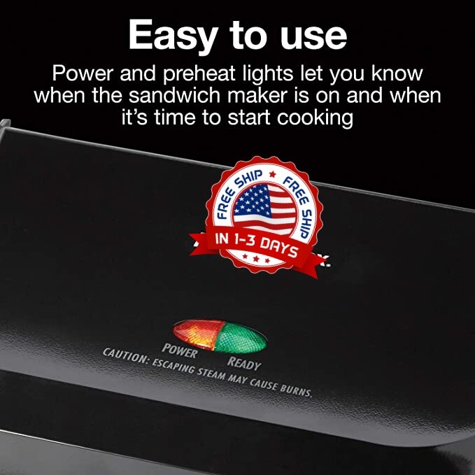 Panini Press – Parrilla Interior De Sándwich Eléctrica Plancha Y Sandwichera NEW