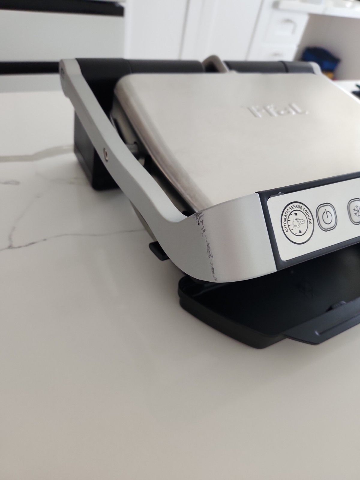 T-Fal OptiGrill Electric Grill Countertop Stainless Steel NonStick Indoor WORKS!